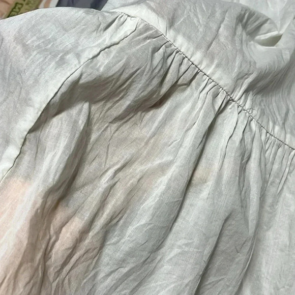 J Crew White Sleeveless Tiered Cotton Shift Dress Cottagecore Cosplay Fairycore - Picture 9 of 9